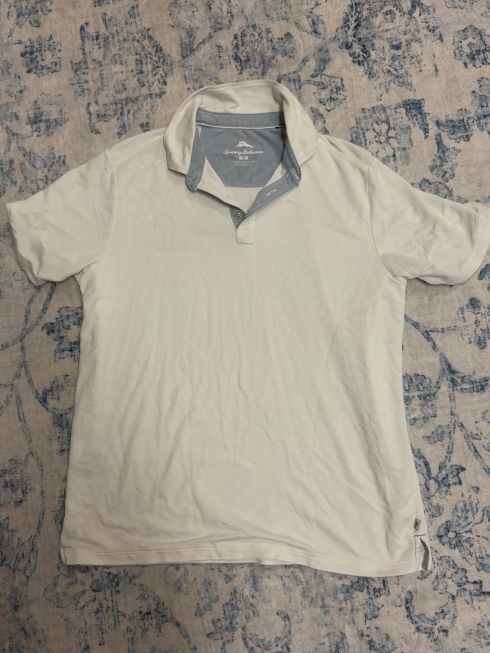 Tommy Bahama Men's Short Sleeve Polo Shirt - White - Size M